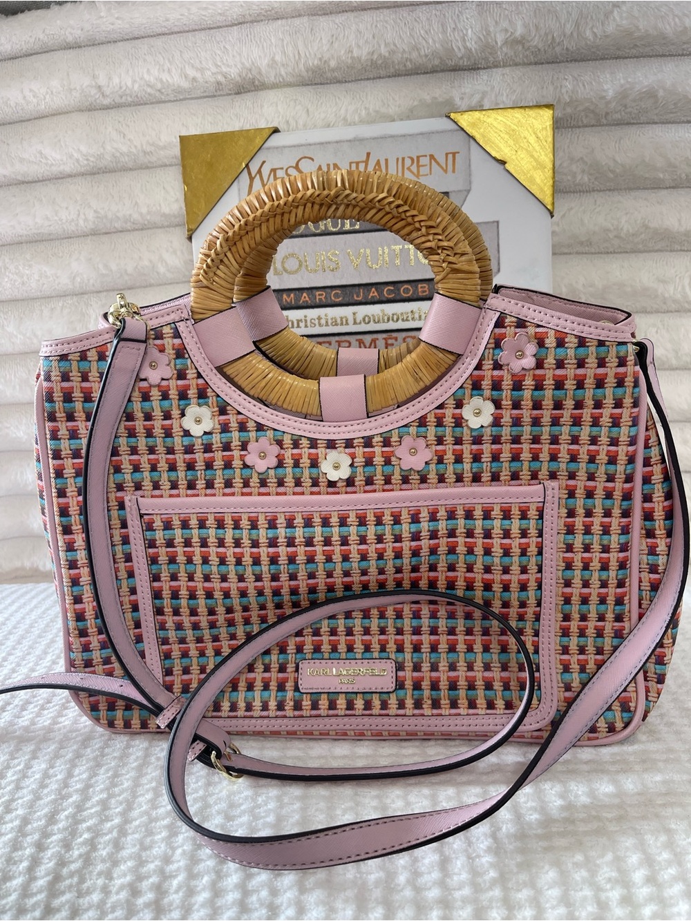 NWOT Karl Lagerfeld Paris Multicolored Print Tote